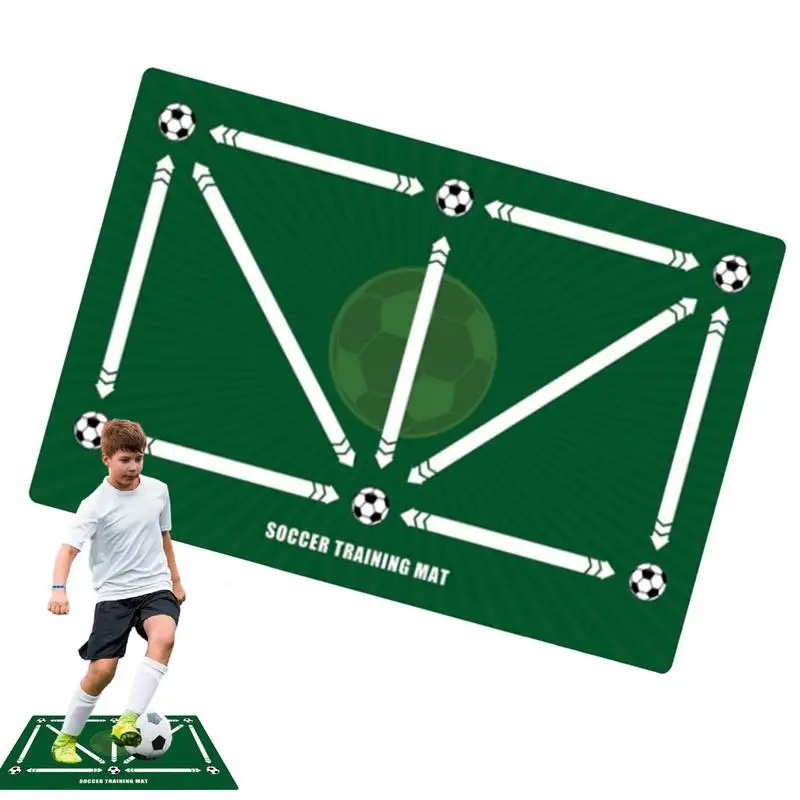 Football Footstep Training Mat rubber polyester Soccer Training Equipment Anti-slip football mat for indoor and outdoor training