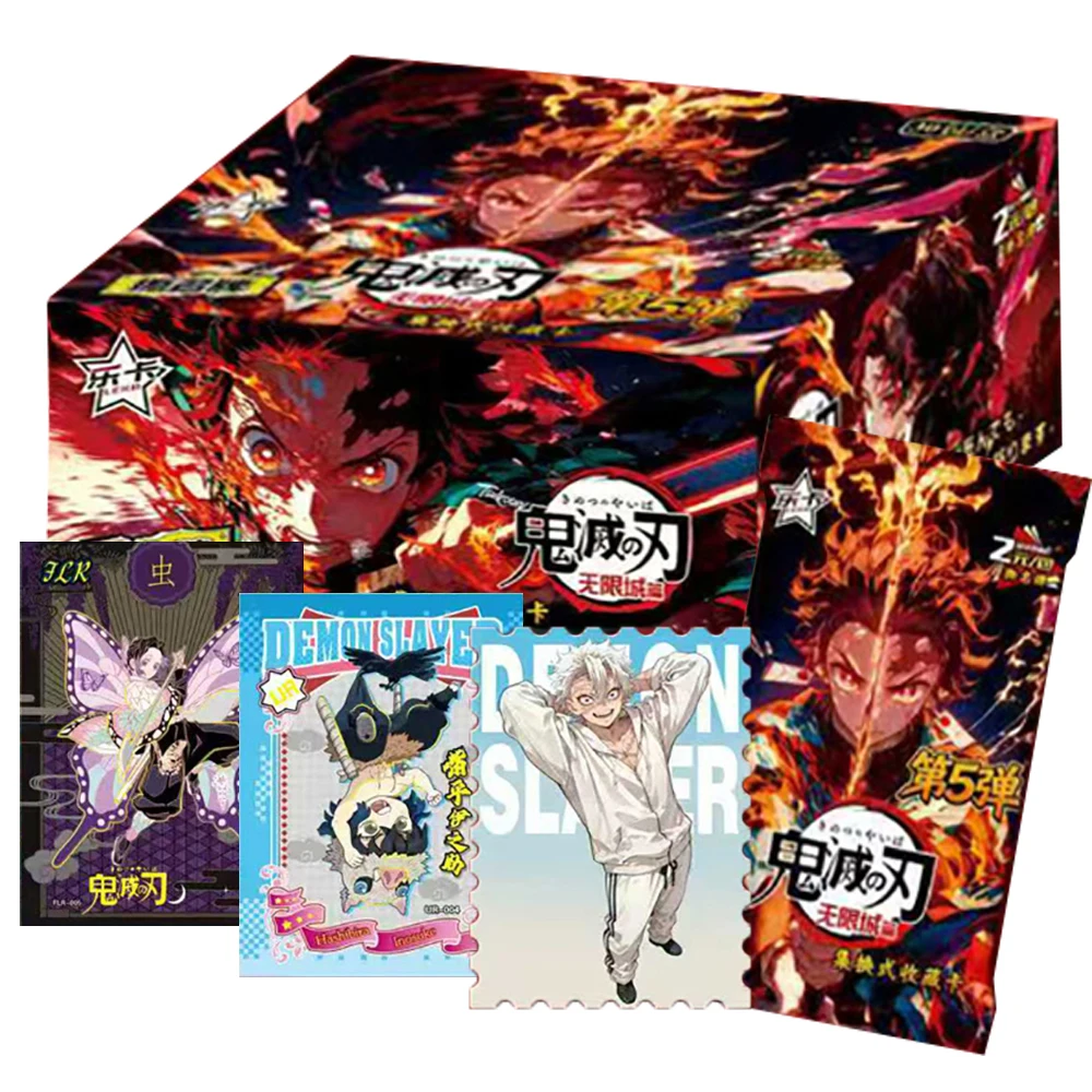 

Wholesale Demon Slayer Collection Cards for Children Trendy Special-shaped Stamp Design Anime Character Commemorative Card Gift