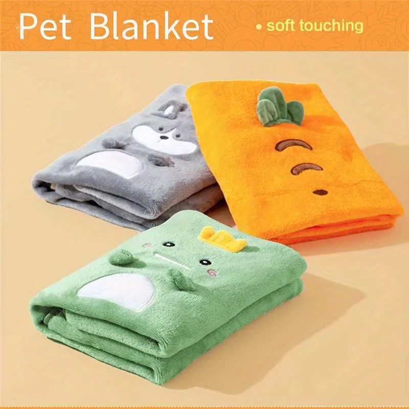 

Pet Cartoon Blanket Dog Blanket Pet Bath Towel Cat and Dog Blanket Universal for All Seasons Flannel Blanket Cat and Dog Warm