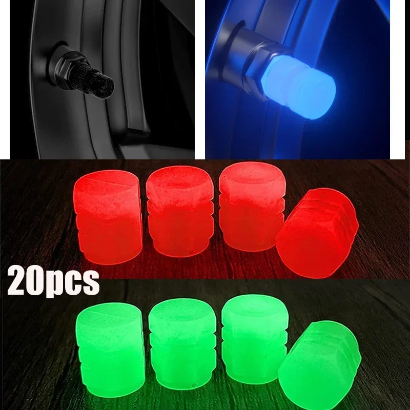 AliExpress 20Pcs Mini Luminous Tire Valve Caps Car Bike Fluorescent Night Glowing Car Motorcycle Bicycle Tyre