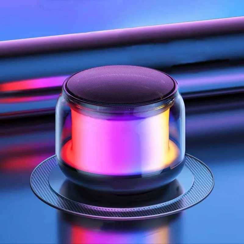 Transparente Lichter Bluetooth Audio Desktop Mini kleines Audio drahtloses Auto großvolumiger Subwoofer