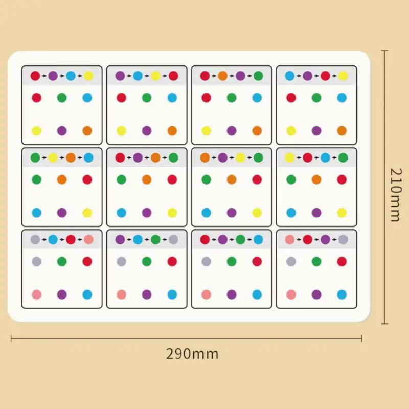 1 set kindercadeau Visuele tracking Focus en aandacht Trainingskaart Kleur- en nummerherkenning Ideale geheugenverbetering