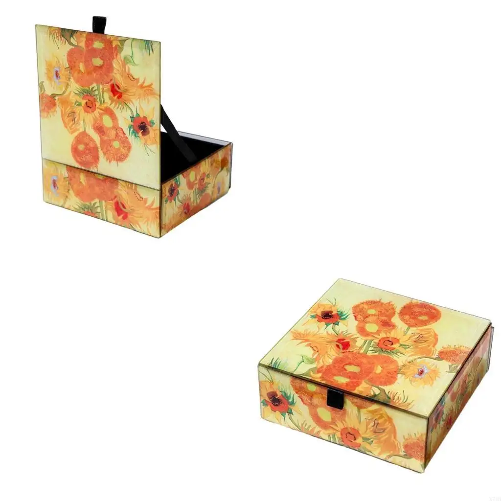 

Portable Jewelry Organizers Flower Jewelry Display Box Earrings Box Rings Case