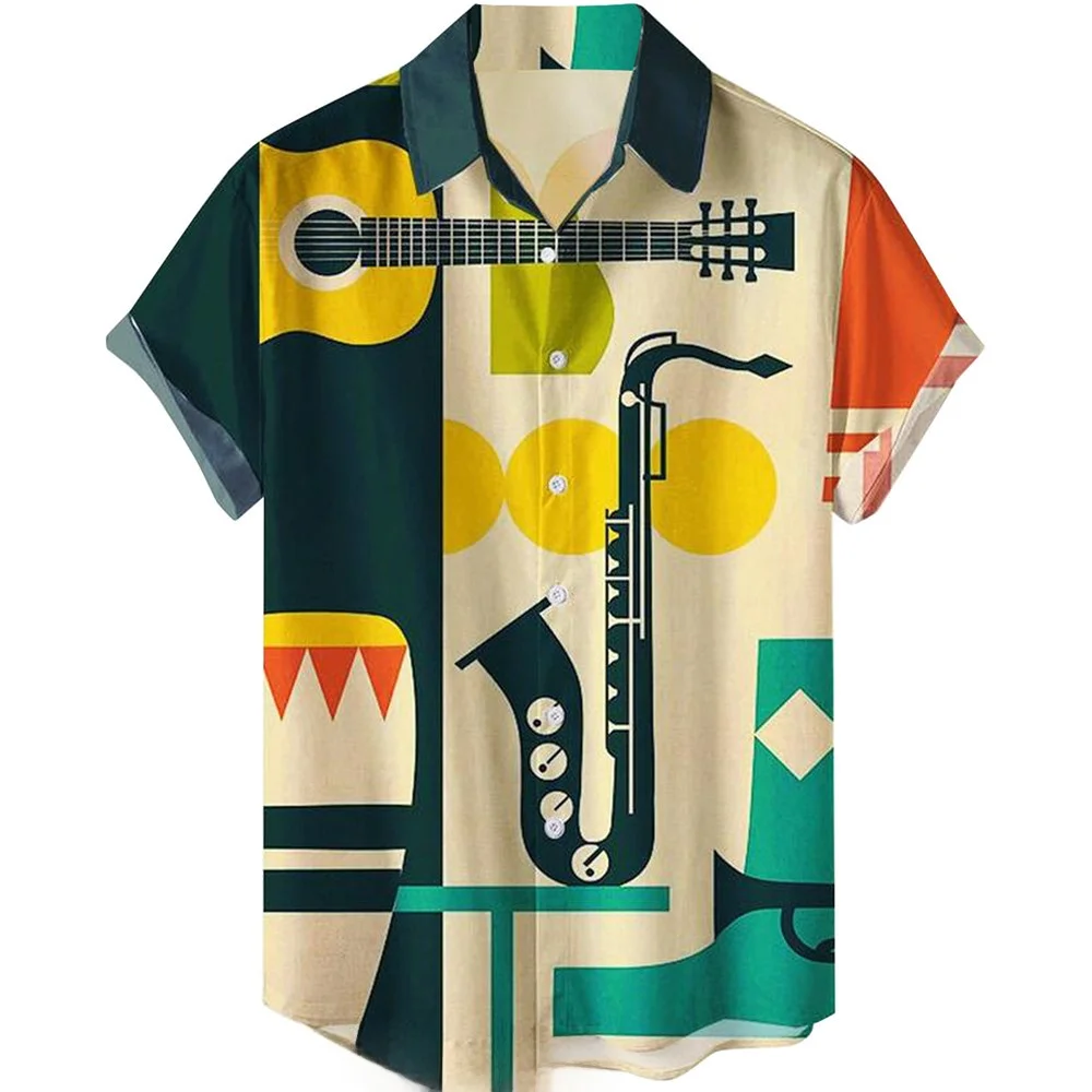 

Simple Printed Lapel ort Sve irt Youthful Spring Faion Slim Fit Casual Wear Iron-Free Procing Wide Angle Collar