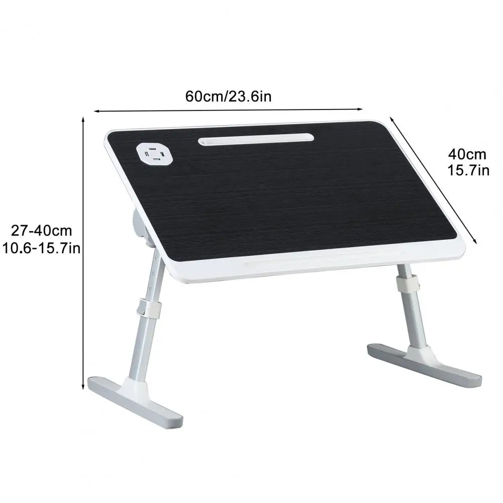 Table d'escalier de lit pour ordinateur portable, bureau portable avec pieds pliables, table de tablette pliable pour canapé