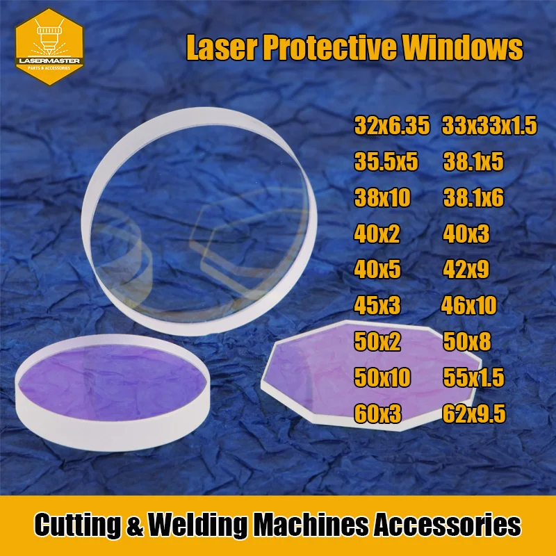 Protective Lens Windows For Fiber Laser Alternative Part For Amada Bystronic Trumpf Precitec MITSUBISHI Nukon Prima Mazak ESAB