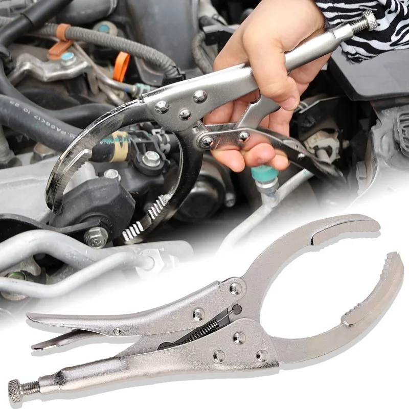 Clamp Filter Wrench Oil Grid Wrench Oil Change Adjustable Multi-Function Engine Oil Filter Wrench Car Disassembly Tool Repair