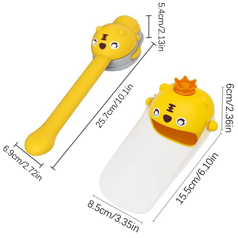Extensor de torneira dos desenhos animados para crianças lavar as mãos no pia do banheiro animais acessórios cozinha conveniente para o ajudante de lavagem do bebê