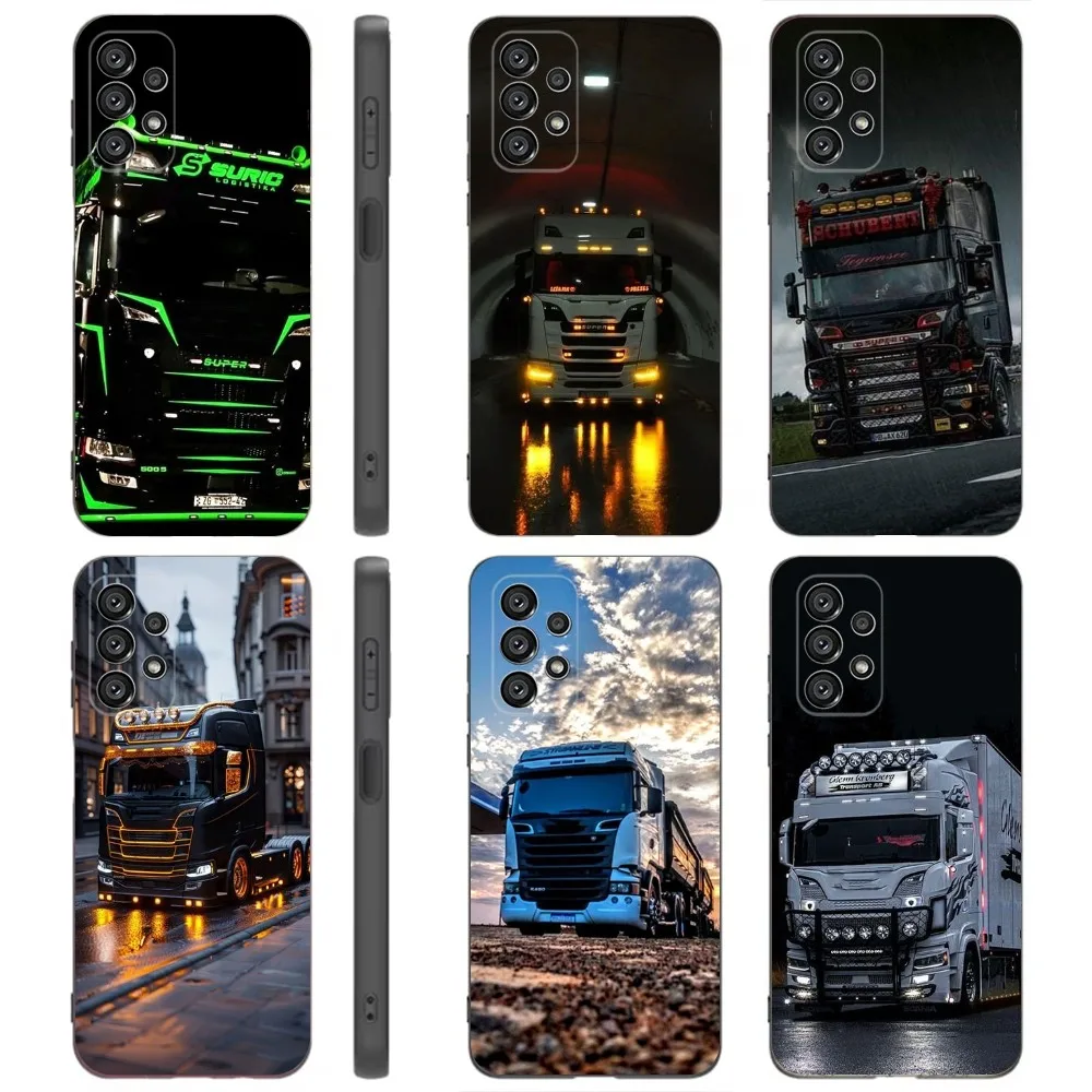 S-SCANIA Trucks SA-AB  Phone Case For Samsung Galaxy A91,A80,A73,A72 ,A71,A53A52,A32 ,A31A22,A21s,A20,Black Cover