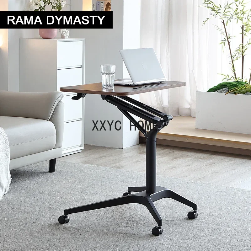 Pneumatic Lifting Table Standing Minimalist Conference Room Podium Table Sofa Bedside Movable Desk Business Classroom Lectern