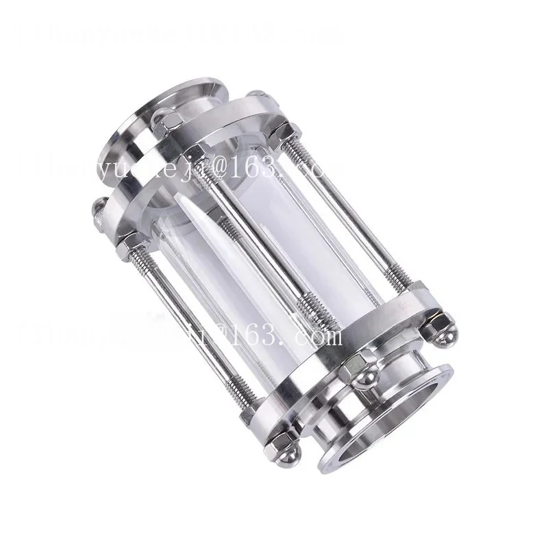 2026 Pipe sight glass Stainless steel through pipe sight glass, sanitary grade stainless steel quick-loading sight glass