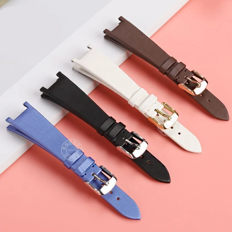 21x15mm Silk strap for Patek Philippe TWENTY4 series 4910/4920R women's silk leather watch chain bracelet with Tools watchband