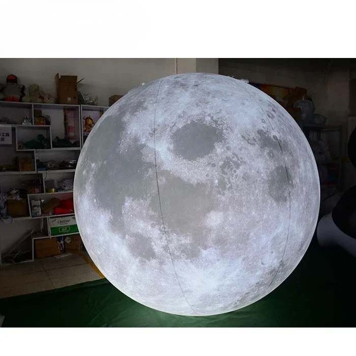 Giant inflatable led lighting moon balloon for decoration