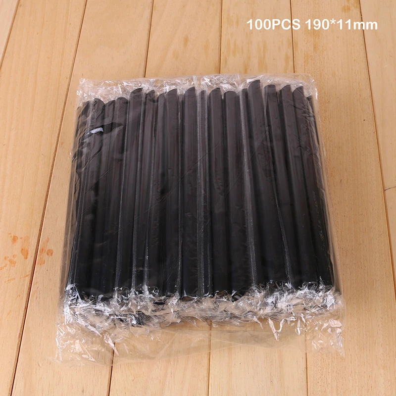 100pcs 7.5inch Big Milkshake Straws Bubble Boba Milk Tea Plastic Thick Straws Smoothie Cold Drinking Drinkware Bar Accessories