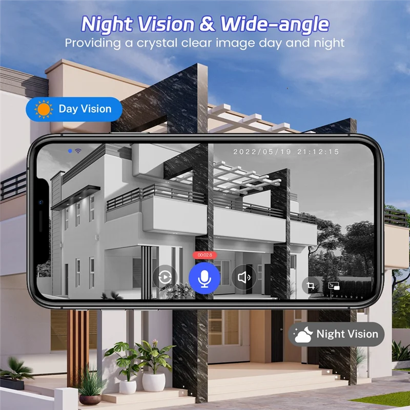 ABRU-US PLUG,1080P Wireless Video Doorbell Camera,Chime Ringer With Live View,2-Way Audio,2.4G Wifi,Night Vision