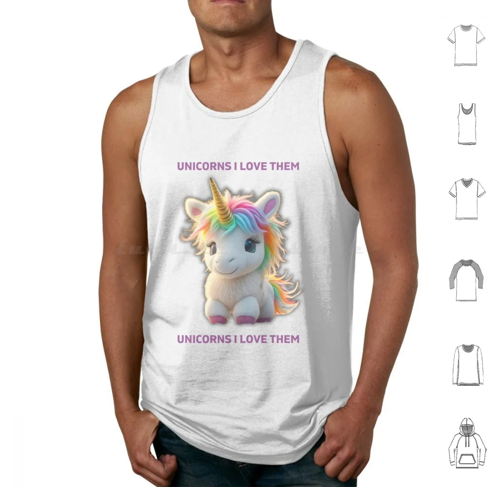 Unicorns I Love Them-Me Agnes Tank Tops Vest Sleeveless Me Me Agnes Agnes Unicorns I Love Them Unicorns Unicorn Lover