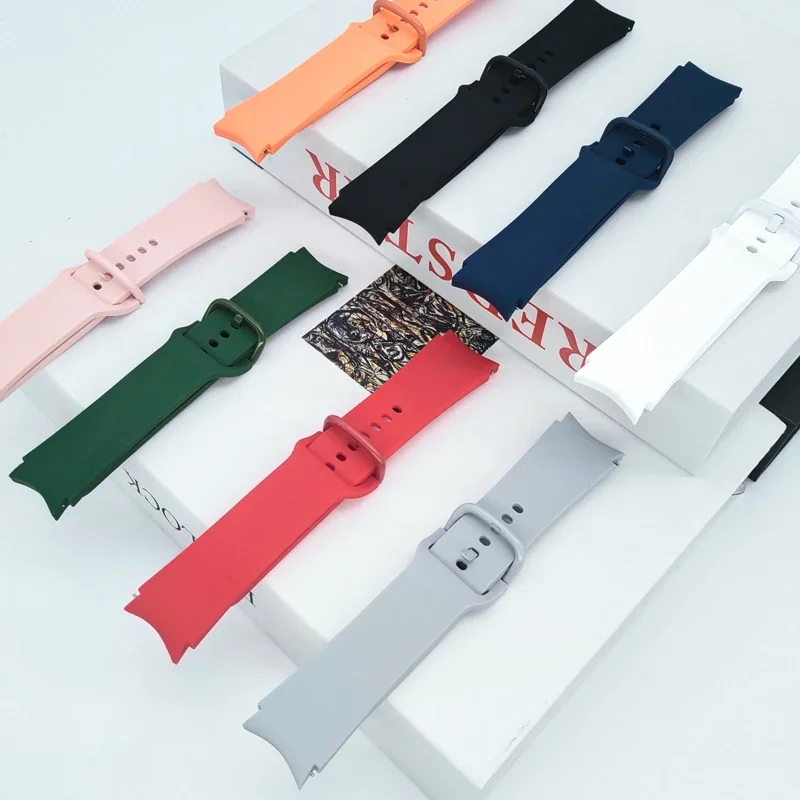 Correa de silicona para Samsung Galaxy Watch 6/5/4 44mm 40mm pro 45mm deporte 20mm pulsera de reloj Galaxy Watch6 Classic 43mm 47mm