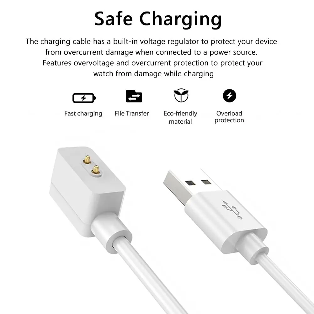 60/100cm USB Charging Cable for Xiaomi Mi Band 10 Pro 9Pro Magnetic Charger for Xiaomi Mi Band 9/8 Redmi Watch6 Travel Charging