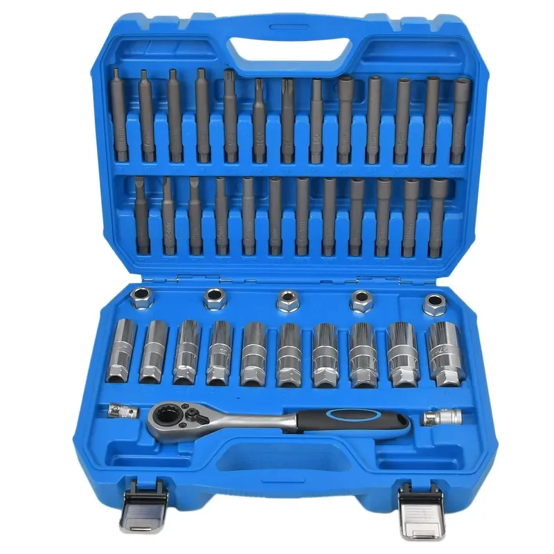 for 43-Piece Shock Absorber Disassembly Tool Kit Strut Mount Spring Compressor Removal Installer Sleeve Set Auto Repair Tools