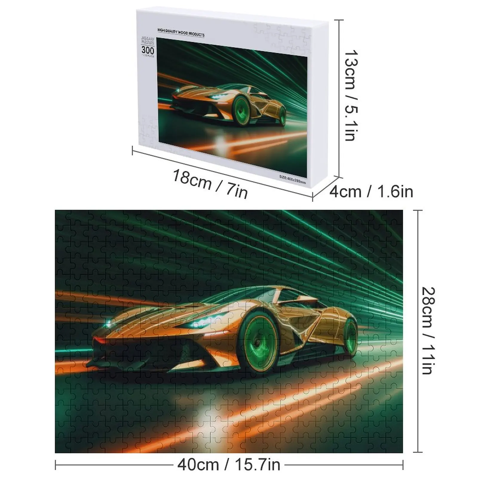Carro futuristico 3 Jigsaw Puzzle Anime con foto personalizzate Puzzle