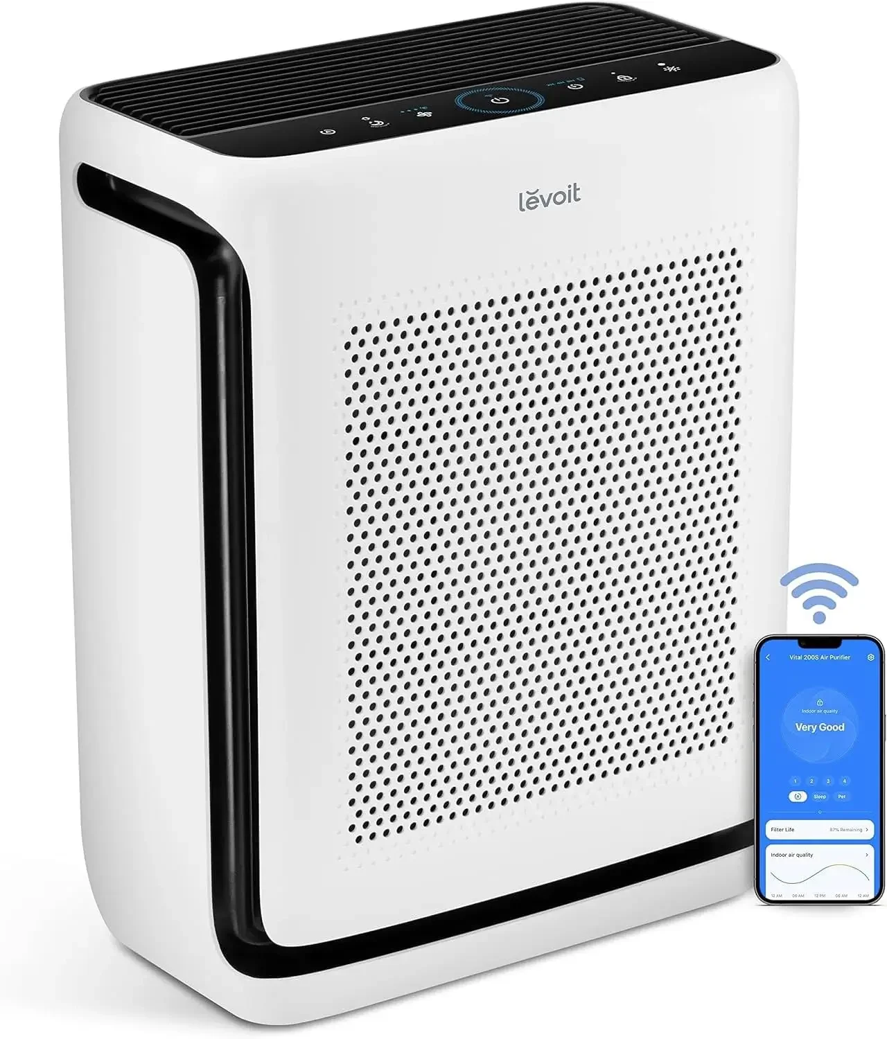 Air Purifiers for Home Large Room Up to 1800 Ft² in 1 Hr with Washable Filters, Air Quality Monitor, Smart WiFi, HEPA Sleep Mode