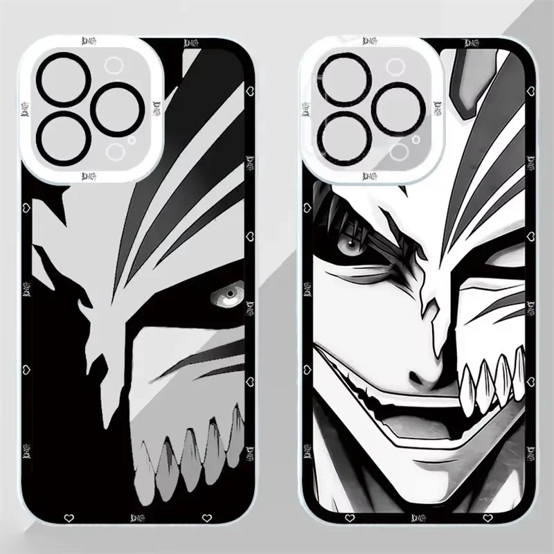 Anime Bleach Kurosaki Ichigo Case For iPhone 16 Pro Max 15 14 Plus 13 12 11 Pro XR XS X 8 7 SE 2020 Shockproof Silicone Cover