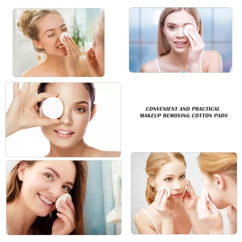 100pcs/Pack Make Up Cosmetic Cotton Pads Wipe Pads Nail Art Cleaning Pads Soft Daily Supplies Facial Cotton Makeup Remover Tool
