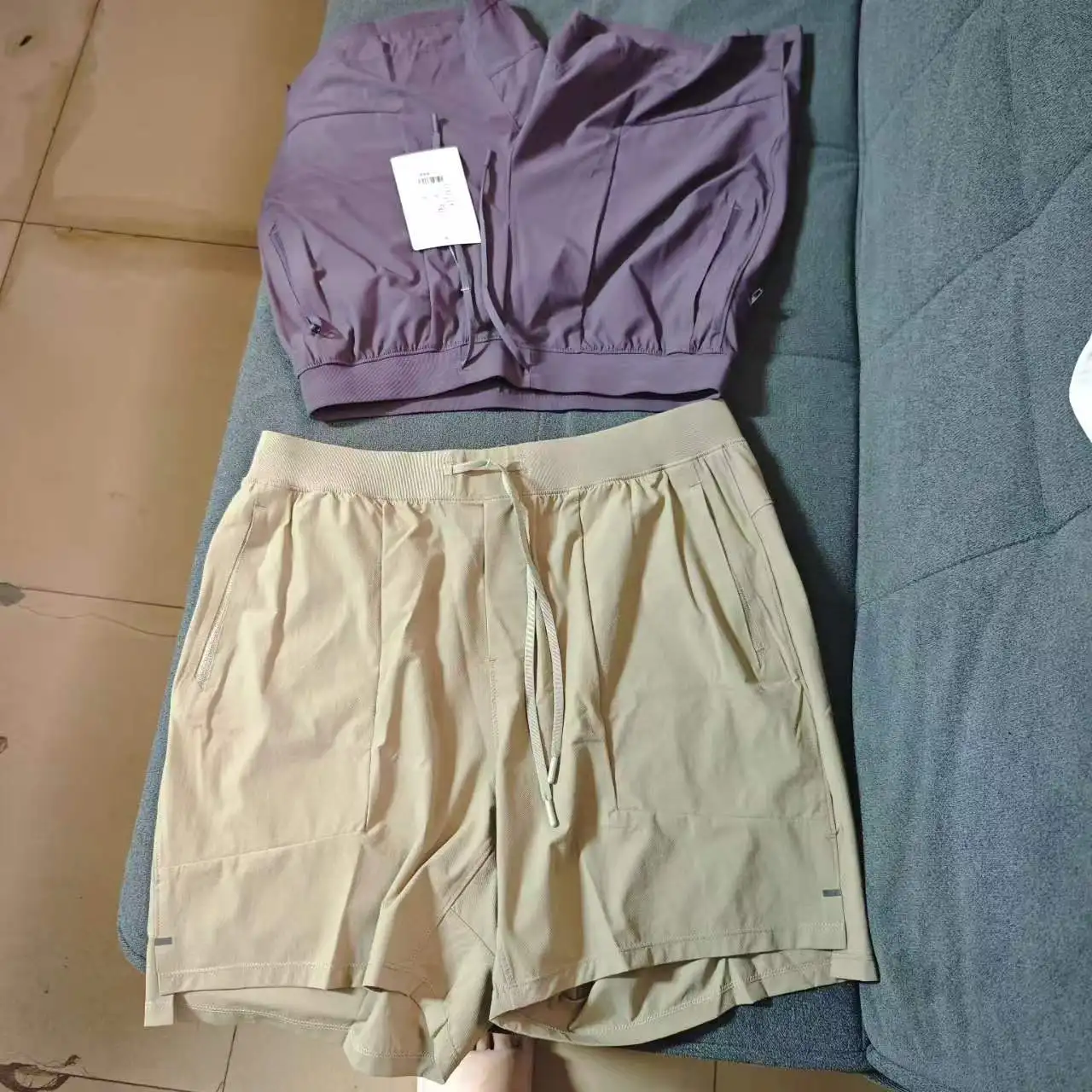 Flat replacement shorts Summer men's quick-drying sports pants Ice silk loose and breathable daily casual five-pointgr296