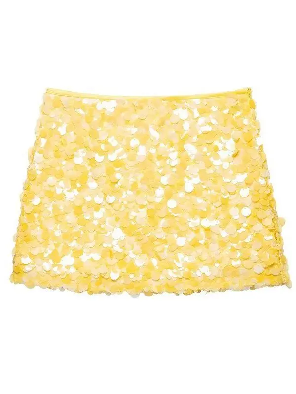 Sexy Sparkle  Skirt Women's mid Waist Fit And Flare Design Polyester Fiber Sequin Short Skirt Cross Border New Arrival