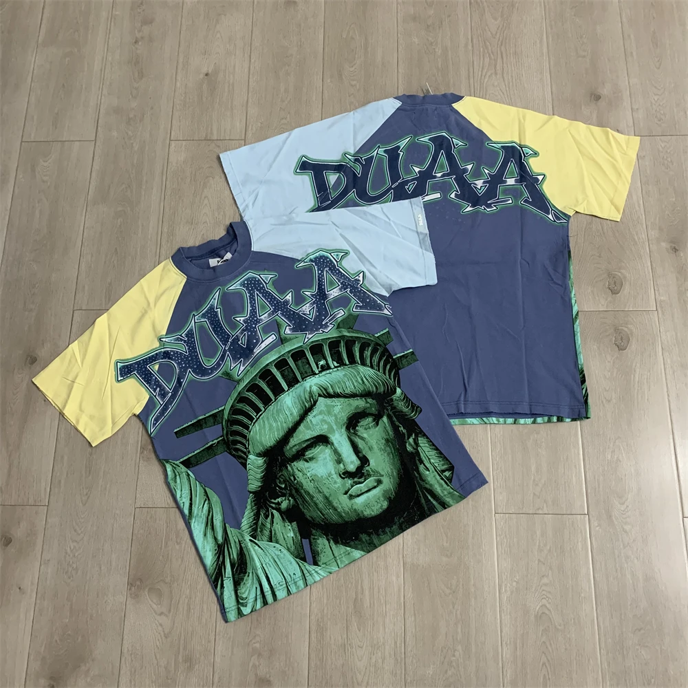 Patchwork Duaa Statue of Liberty print T-Shirts Men Women Best Quality Tee T Shirt