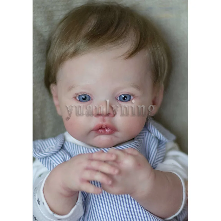 45cm Reborn Baby Cotton Body Doll Noworodek Rozmiar Ręcznie robione Ręcznie korzone włosy Widoczne żyły Lalki