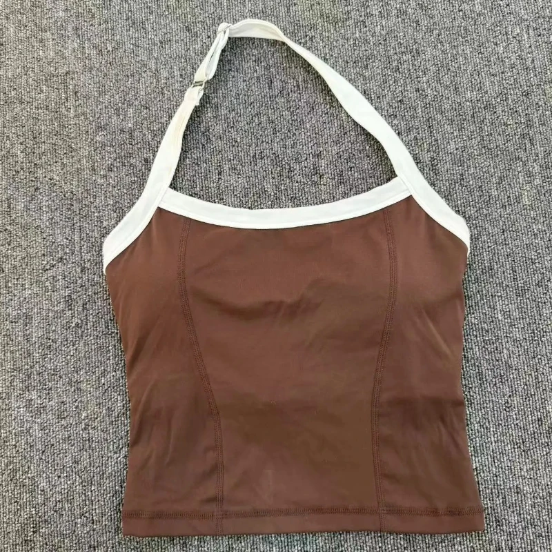 

Women's Neck Hanging Yoga Vest, Adjustable Shoulder Straps, Quick Drying Running Sports Top,Breathable Slimming Yoga Sports Vest