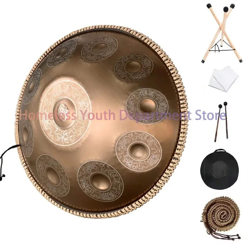 9/10/12 sheet music Golden hand drum D Kurdish minor steel tongue drum 440 Hz Beginner percussion tambourine solid