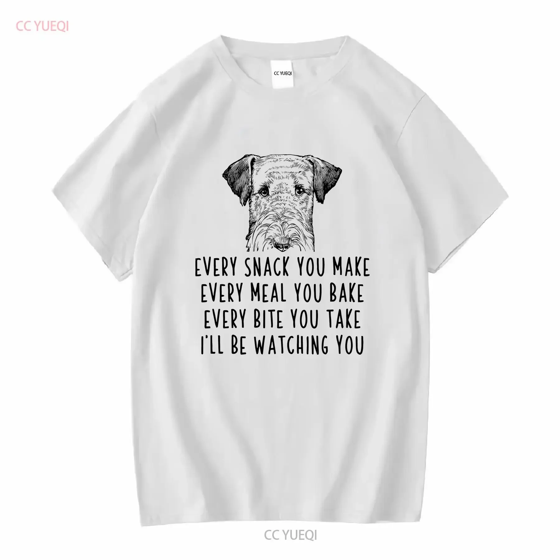 Airedale Terrier T Shirt Dog Every snack you make meal bake bite take I'll be watching Youth long or short sleeves vintage