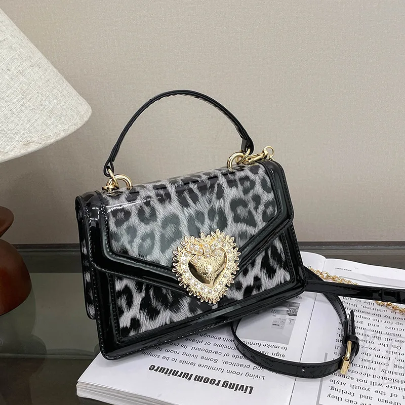 

2025 Trendy Leopard Print Flap Bag - Stylish Shoulder Bag & Crossbody Purse for Women, Fashionable Top Handle Handbag