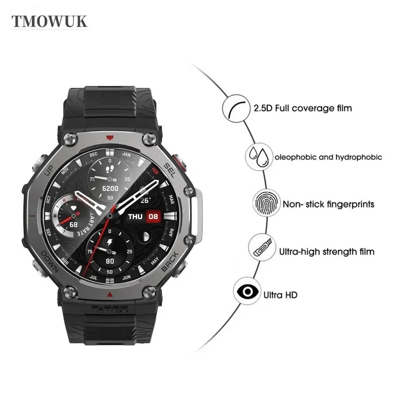 

For Amazfit GTR 42 47mm T Rex 2 3 T-Rex Pro T-Rex 3 Ultra Screen Protector Soft TPU Hydrogel Film HD Clear Anti-scratch Watch