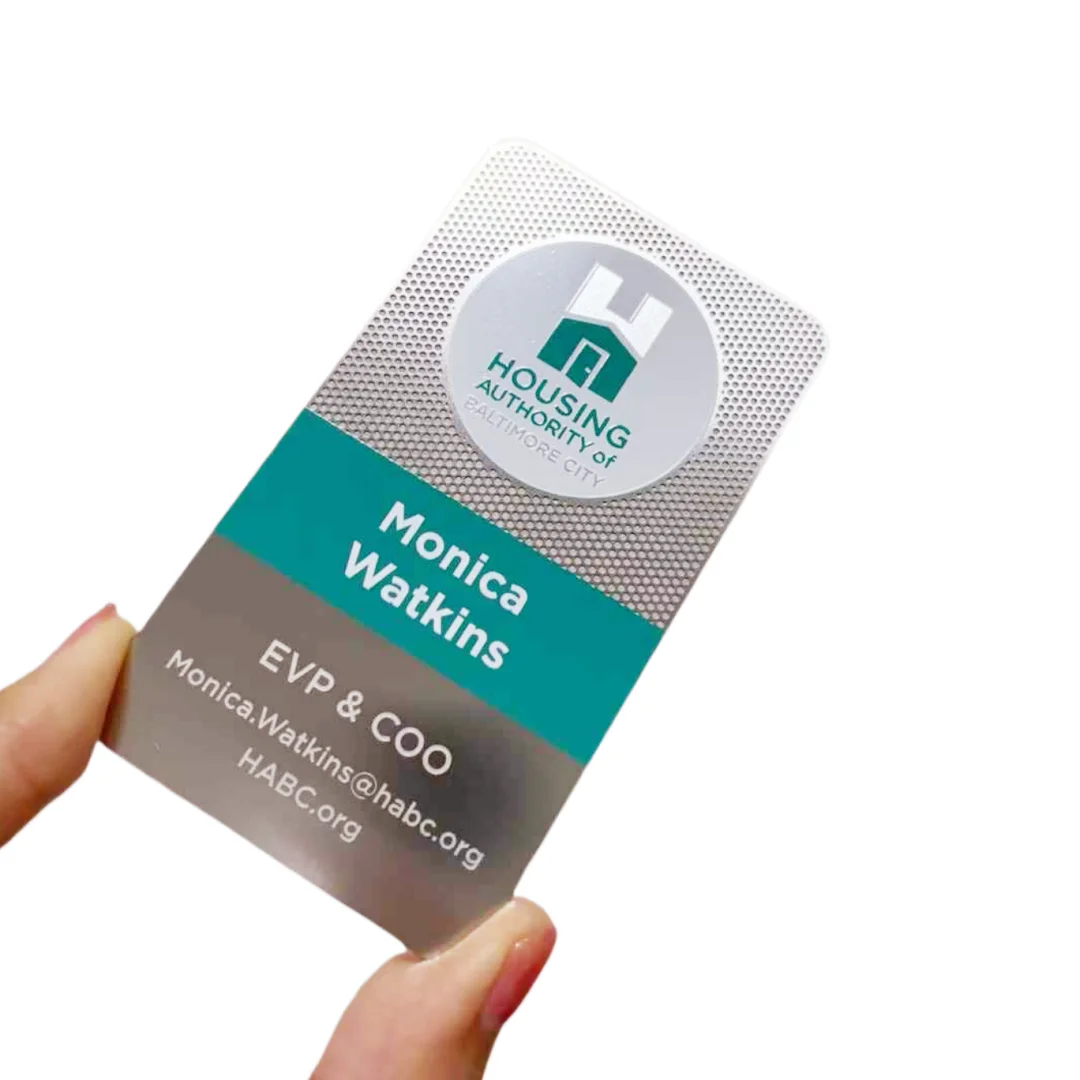 Customized inquiry Steel Metal Business Cards with Custom Silk Printing 0.5mm Cheap Metal Membership Loyalty Card