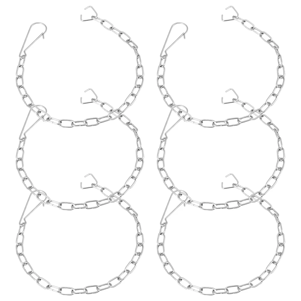 

6pcs Toilet Flapper Replacement Stainless Steel Durable Universal Fit Flush Tank Chain Lift Chain Cover Water Stop Cushion