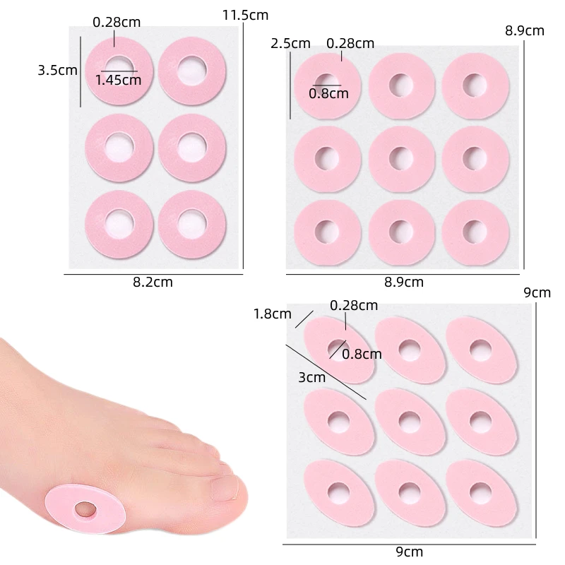 4Sheets Pedicure Tools High Heel Pad Callus Cushions Shoes Foam Round Toe Foot Corn Bunion Protectors Pads 3 Types Professional