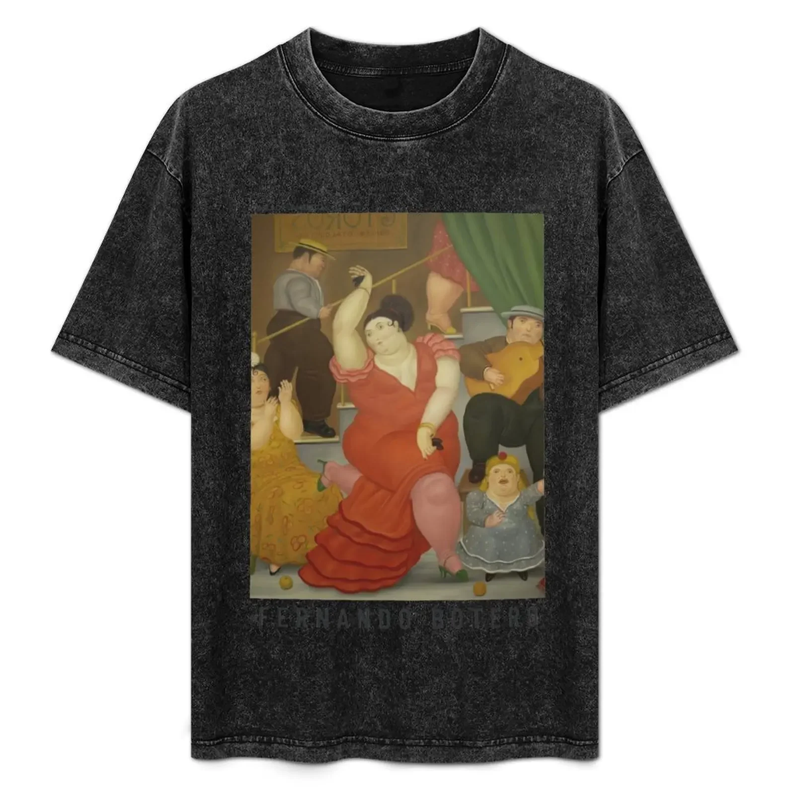 

Fernando Botero - Tablao Flamenco - Exhibition Poster T-Shirt luxury t-shirt animal prinfor boys vintage topping men clothes