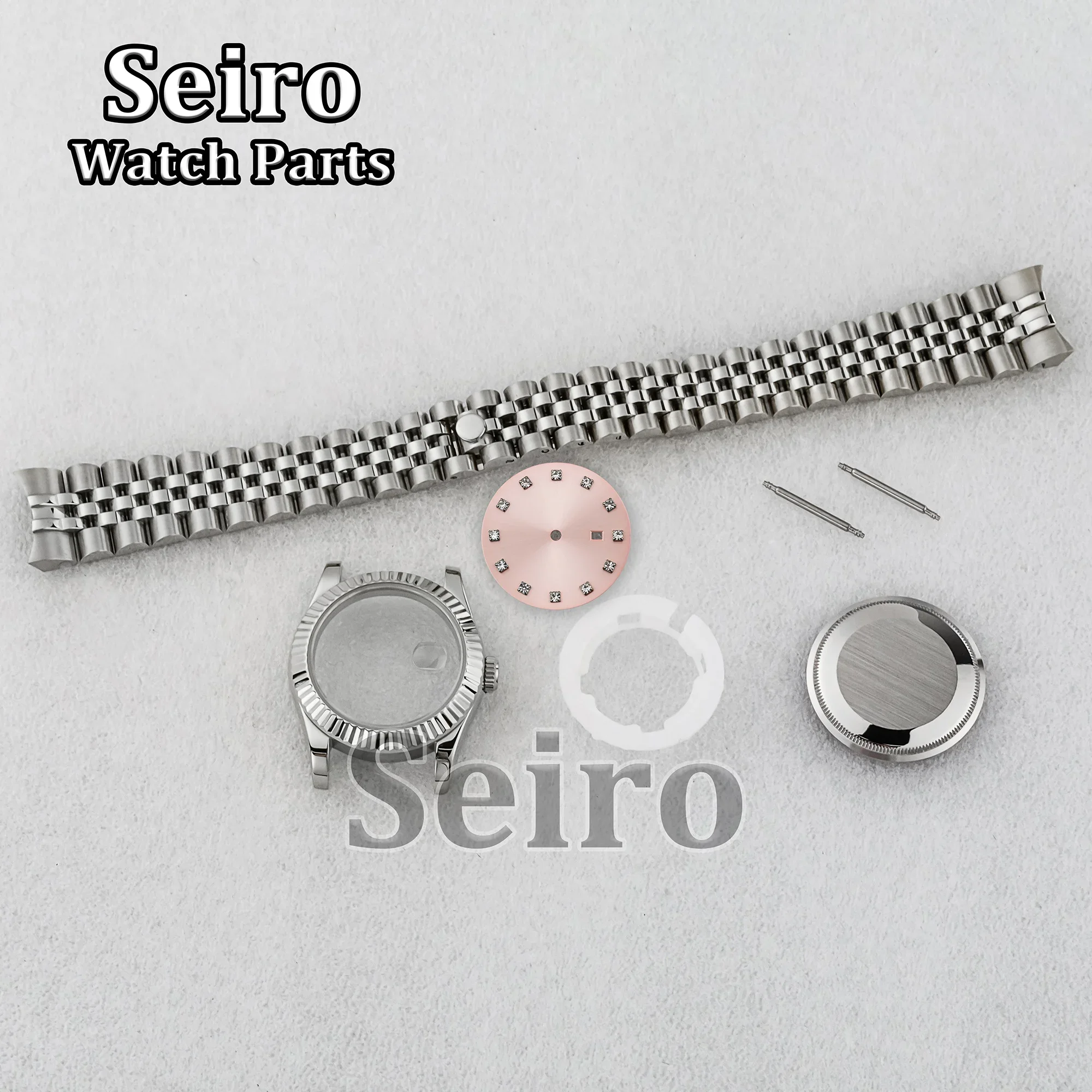 

Women Watch Case Dial Stainless Steel Strap Jubilee Bracelet Sapphire Glass Waterproof for Datejust NH05/NH06 Automatic Movement