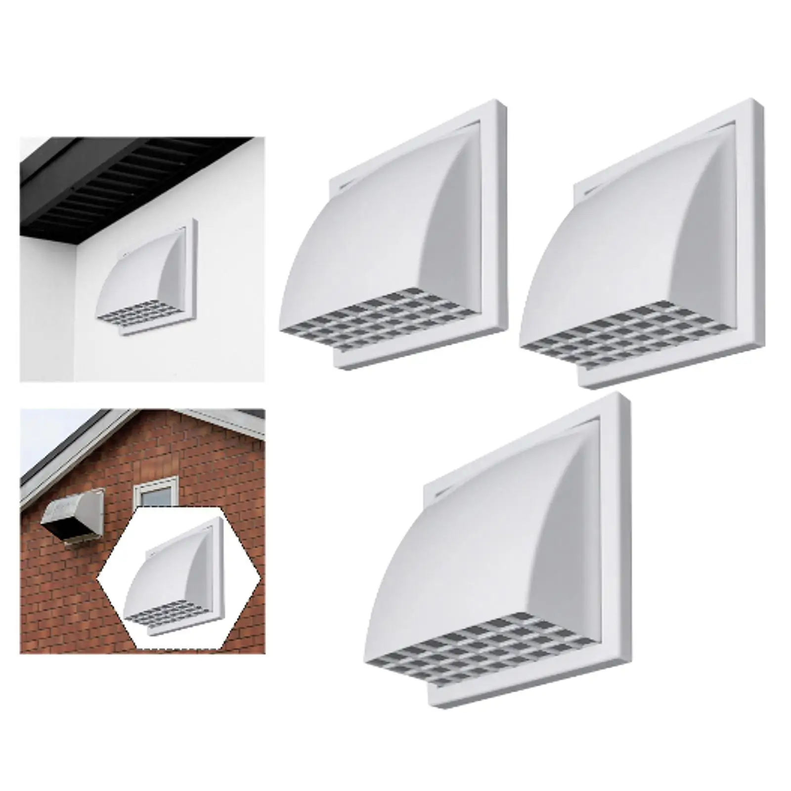 Exhaust Vent Hood, Protective, Portable Wall Vent Cover, Easy Installation for Outside Garage Ventilation Systems Indoor Outdoor