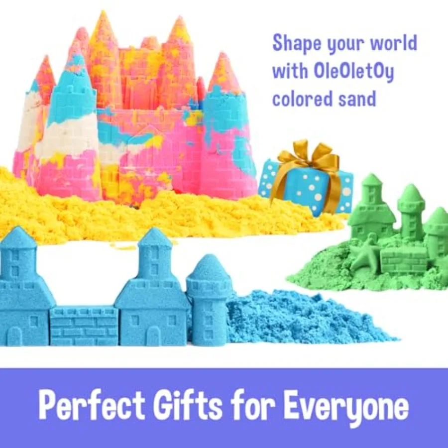 Juguetes sensoriales de arena de colores para: arena autoadhesiva moldeable de 18 libras para relleno de contenedor de arena, kit multicolor a granel para aula y hogar