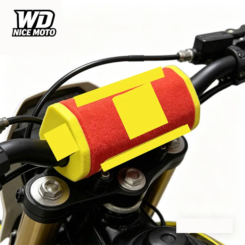 Motocross Square Handlebar Bar Pad Fat Chest Protector Cross Bar For 1-1/8 Handle Bar Motorcycle Dirt Pit Bike Universal Parts