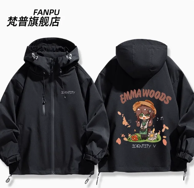 Anime Identity Ⅴ Emma Woods Hooded Hoodie Cosplay Autumn Winter Men Women Coat Loose Jacket Tops