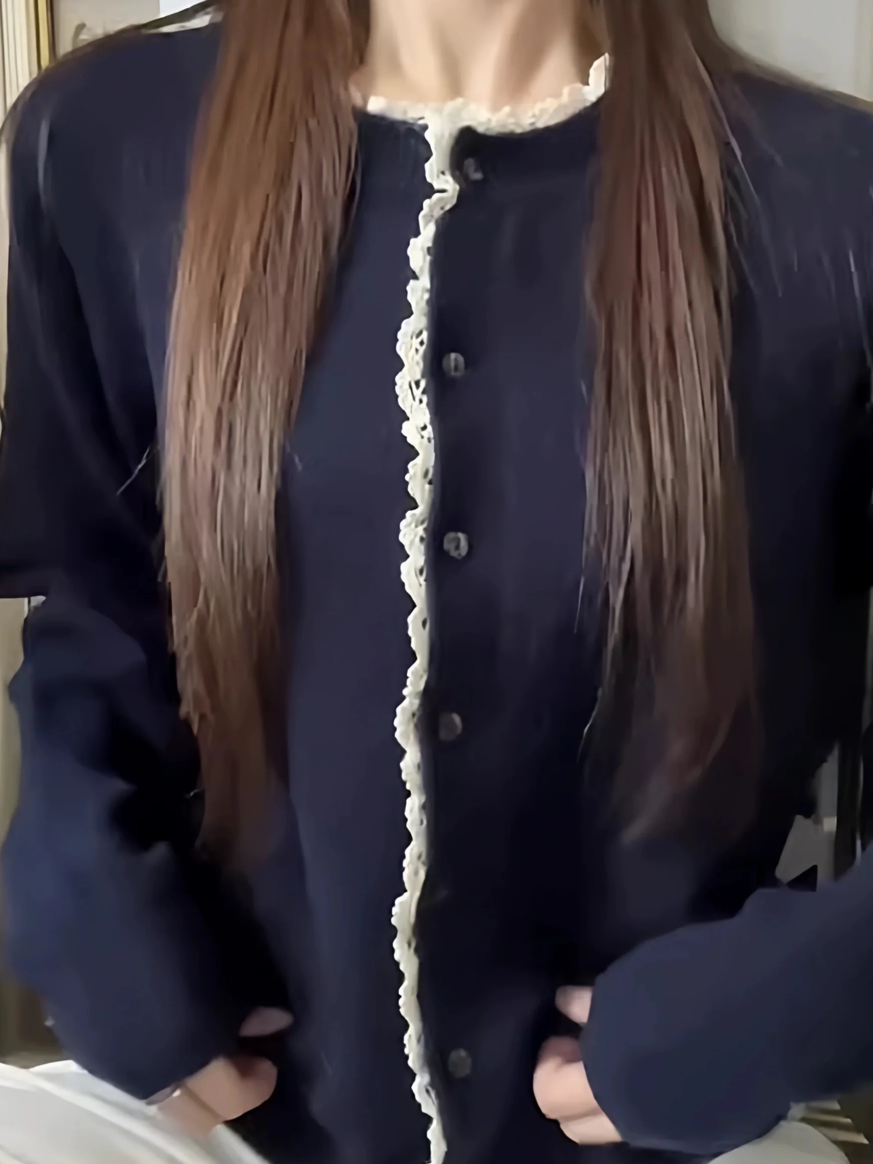 Design Sensation Kant Splitsen Lange Sve Gebreid Open Vest Dames Herfst Zoet En Pittig Casual Trui Jaet Top Trendy