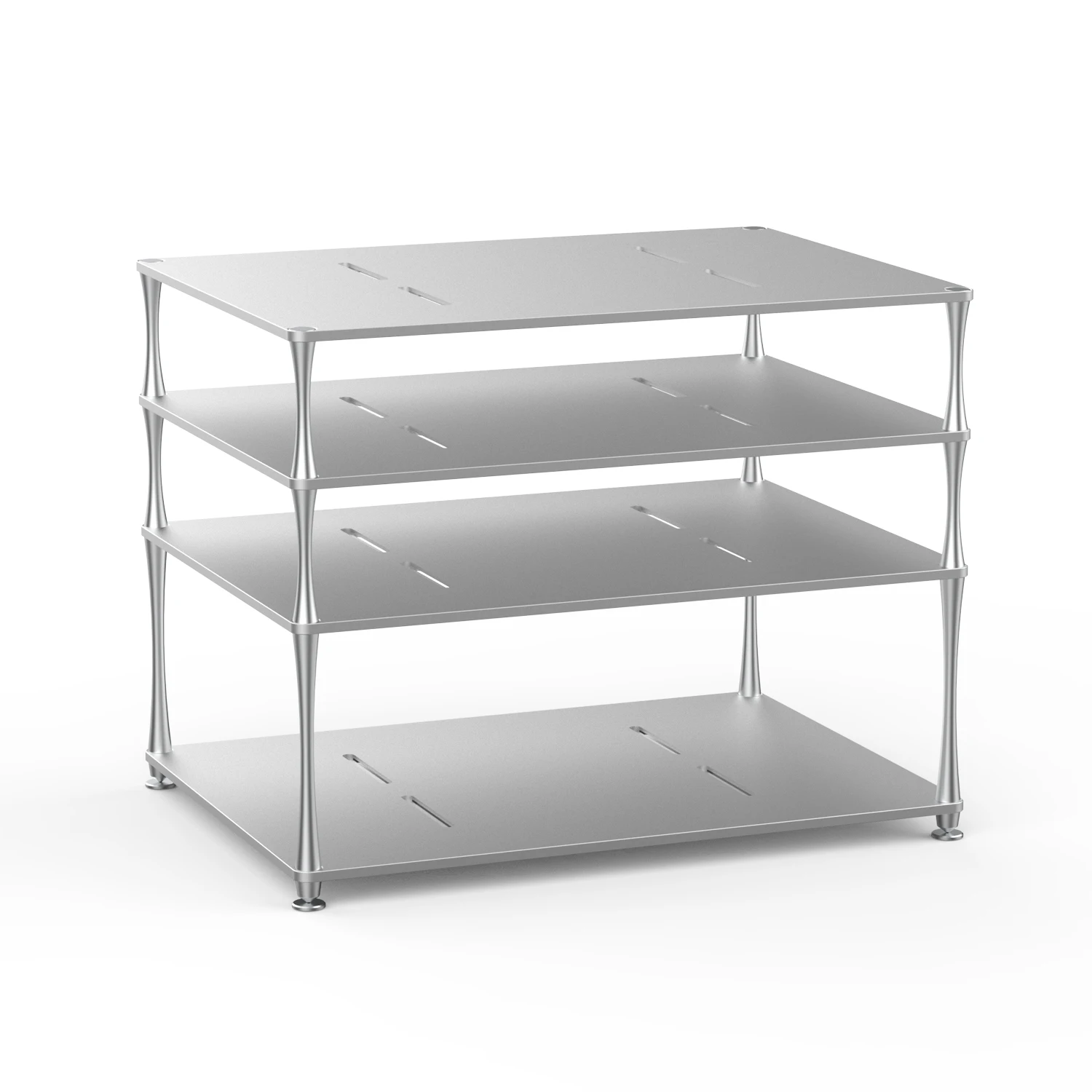 DD ddHiFi HS550 HiFi Display Stand for Desktop DAC Amp, ciepły szary, chłodny szary, różowawy szary, anodowane srebro i piaskowa czerń — zdjęcie produktu 6