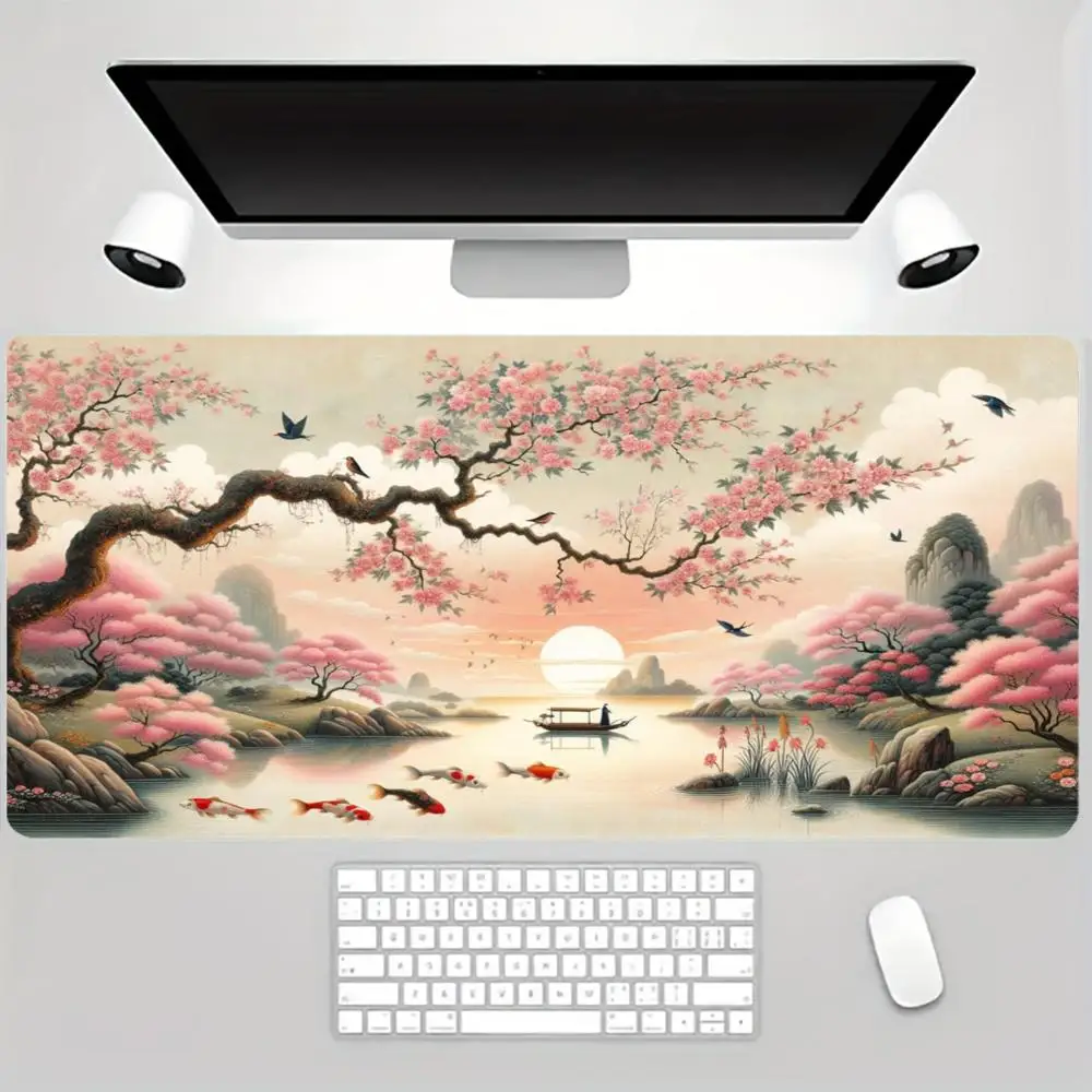 Mountain River  Large size mouse pad xxl rubber keyboard for  Laptop home office Non-slip Rubber mouse blanket