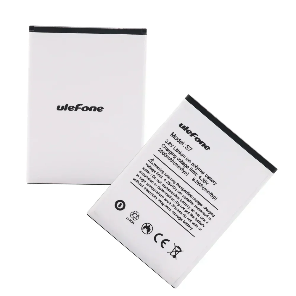 100% High Quality New Ulefone S7 Battery 2500mAh For 5.0inch Ulefone S7 Smart Phone Battery