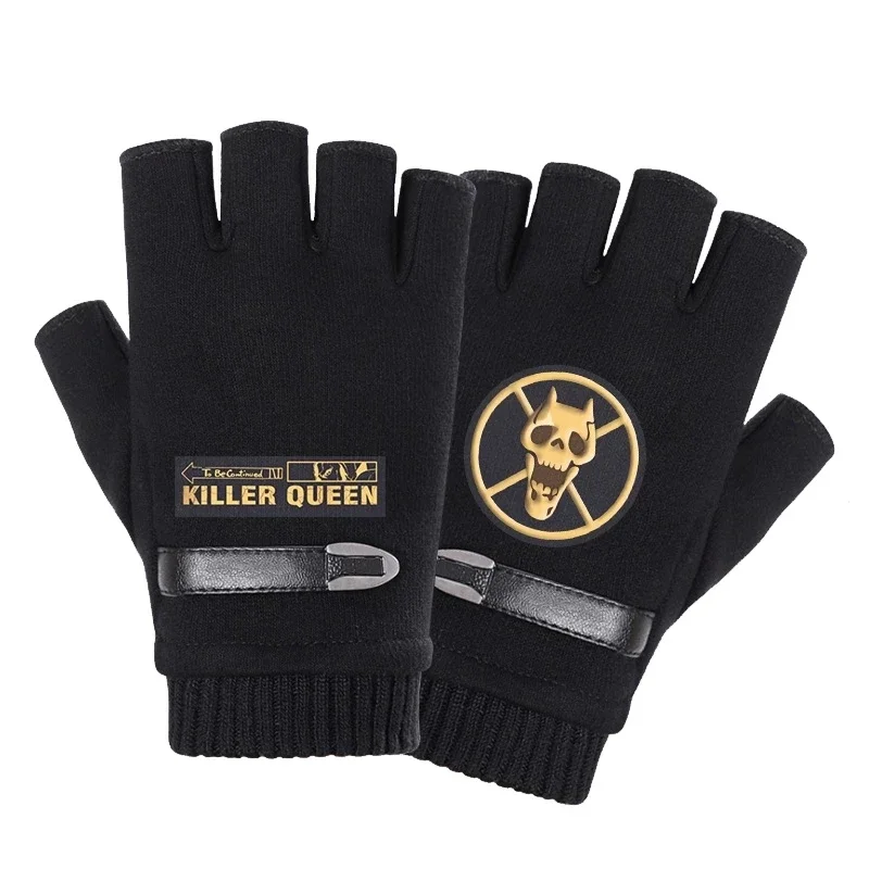 Anime Jojos bizarres Abenteuer Kira Yoshikage Killer Queen Cosplay Handschuhe für Frauen inter warme weiche Flanell handschuhe cos spielen.